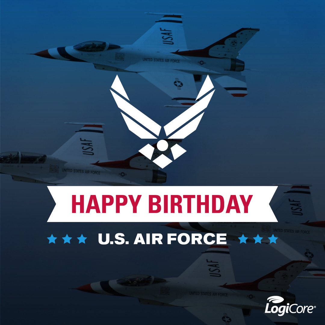 LogiCore Corporation (@logicore) on Twitter photo LogiCore wishes the United States Air Force (<a href="/usairforce/">U.S. Air Force</a>) a happy 74th birthday! Thank you to all our airmen for serving and protecting America. LogiCore wishes the United States Air Force (<a href="/usairforce/">U.S. Air Force</a>) a happy 74th birthday! Thank you to all our airmen for serving and protecting America.