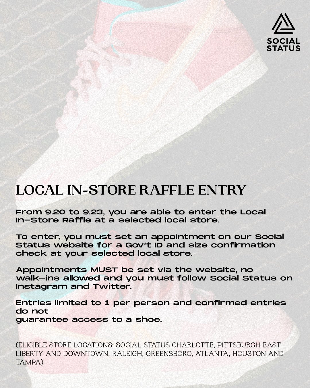 Social Status on X SOCIAL STATUS x NIKE FREE LUNCH DUNKS STRAWBERRY MILK LOCAL IN STORE RAFFLE EXTENDED ENTRY https t T5NcW6wuCC X