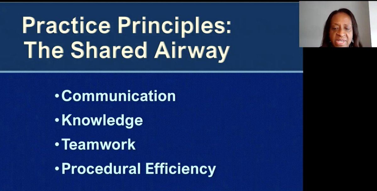 Cheryl Gooden discussing the shared airway. What does it all come down to? Teamwork and communication! <a href="/CKGEE/">Cheryl Gooden</a>  #sps21