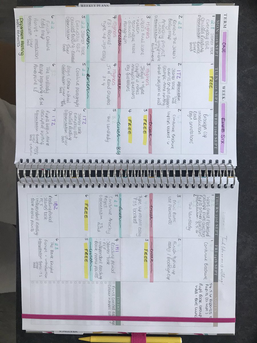 misssmart_eng's tweet photo. Decided to treat myself: I’m in love with my new @TPositiveTC Teacher Planner. Feeling smugly organised for this coming week ☺️ #teachertwitter  #organisation https://t.co/XDsCk8rg7G