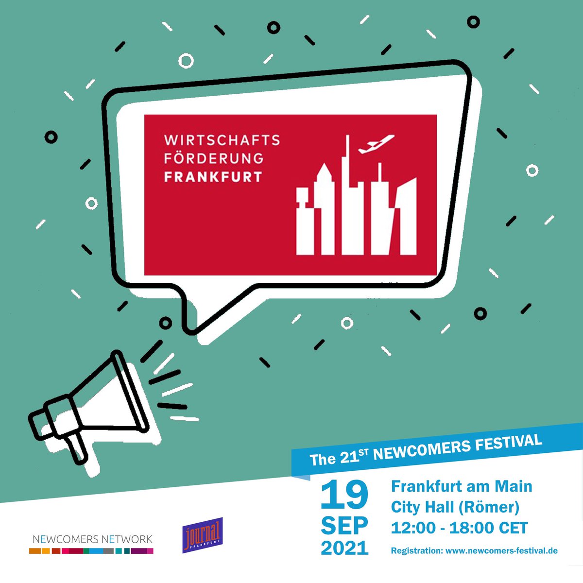 Another Premium Partner: the Wirtschaftsförderung Frankfurt ( <a href="/WifoeFfm/">Wirtschaftsförderung Frankfurt</a> ). Thank you for your support!

Register now for Newcomers Festival, completely free of charge:
newcomers-network.de/registernf

Don‘t forget to bring your certificate of vaccination/a negative test. 

#newcomers