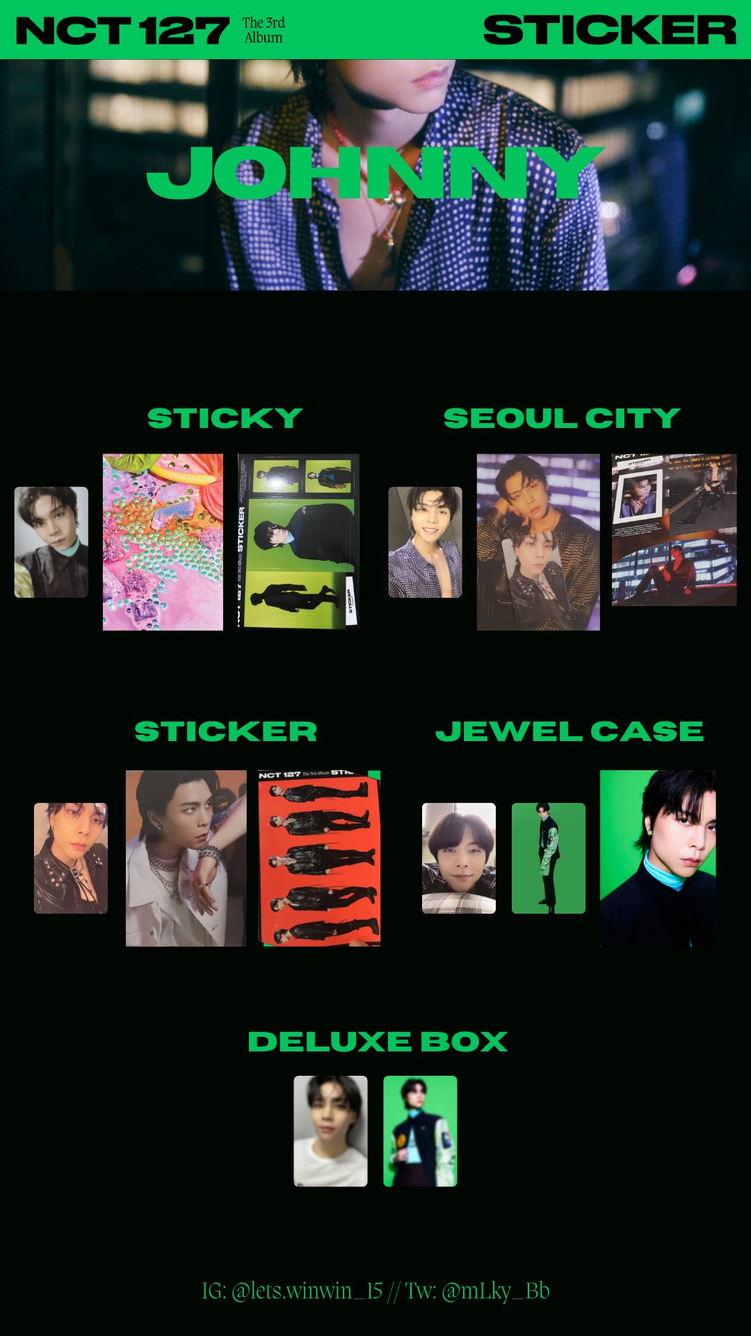 NCT 127 ジャニ トレカ sticker deluxe box ジャニー NCT127 sticker deluxe box トレカ ジャニ