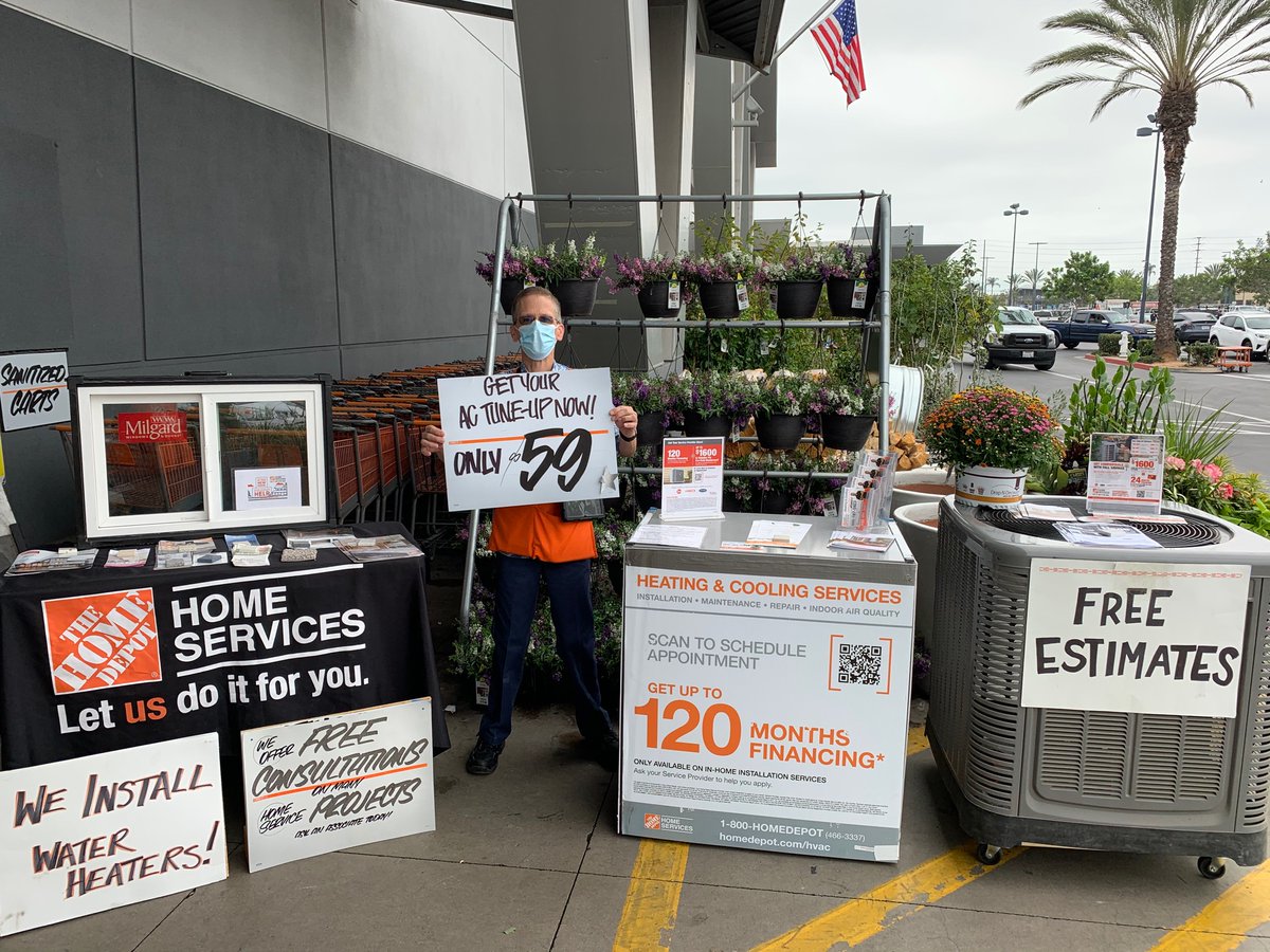 Costa Mesa Home Depot is ready to help you with all your service and install needs. HVAC Tune-ups and great rebates available on new Heating and AC systems! Let’s do this. <a href="/JeffKellerHD/">Jeff Keller</a> <a href="/SilverFoxTHD/">Gregory Schaeffer</a> @downeypackerfan <a href="/THD_Gabby/">Gabrielle Sandvik</a> <a href="/partida_maritza/">Maritza Partida</a> @amy_b_diaz