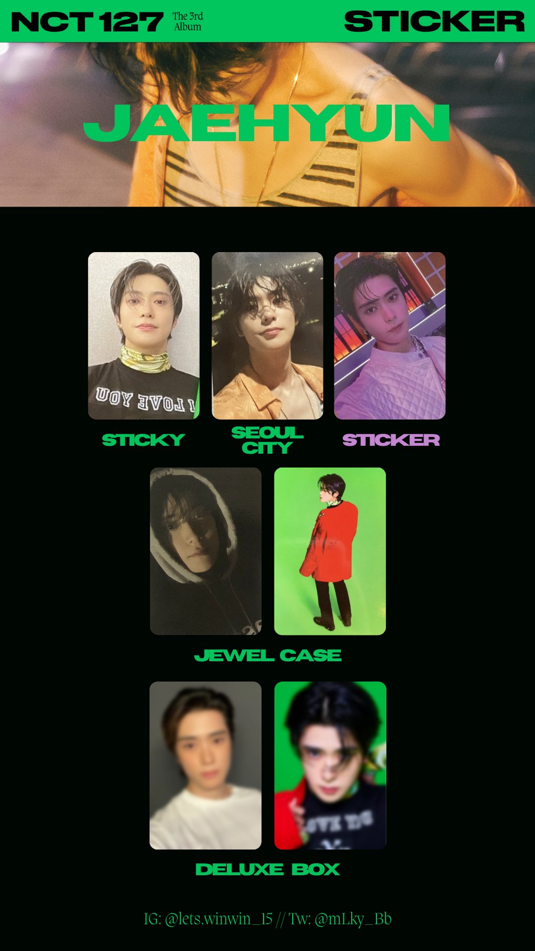 NCT127 sticker deluxe box ジェヒョン NCT 127 The 3rd Album STICKER Short Sleeve T-Shirts Deluxe
