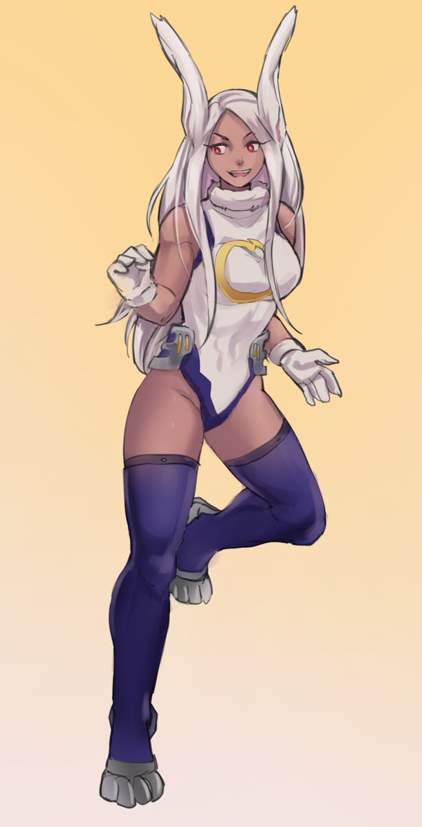 AmericanYoshi's tweet photo. A birthday gift that I commissioned from @bumitrash. In short, a friend of mine turns into Mirko from My Hero Academia. (2/2) https://t.co/SrP6VxTqFZ