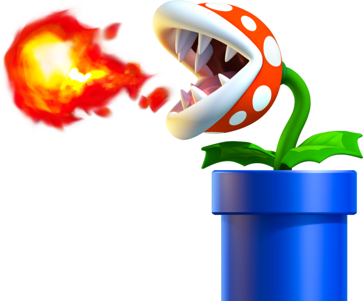 MarioEnemyBot's tweet image. Fire Piranha Plant (aka Venus Fire Trap) - Super Mario Bros. 3 (1988)
