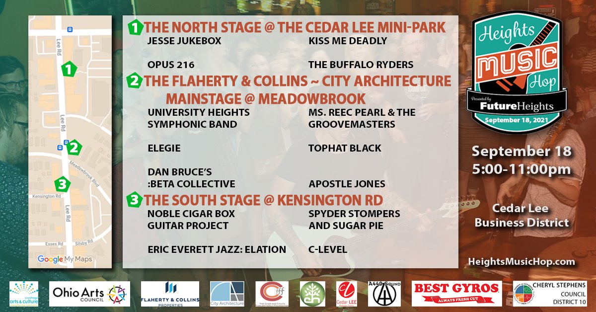 Tonight's Lineup 😎

The Hop goes LIVE from 5-11pm in the Cedar Lee District of Cleveland Heights! Let's hop together! 

#letshop #allintheheights #hmh21