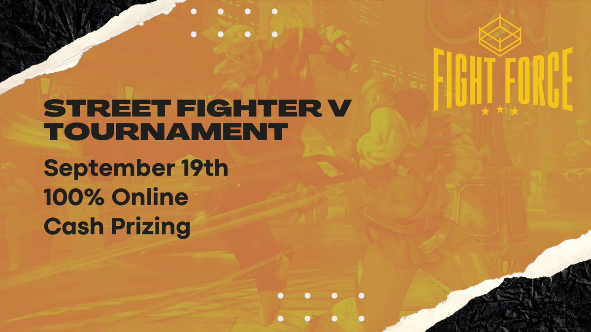 Street Fighter V tournament happening tomorrow, hosted by Fight Force
brackot.com/tournament/f55…
🥊 🥊 🥊 🥊 🥊 🥊 🥊 🥊 🥊 🥊 🥊 🥊 🥊 🥊 🥊 🥊
#esports #tournament #gaming #streetfighter #sfv #streetfighterv #brackot