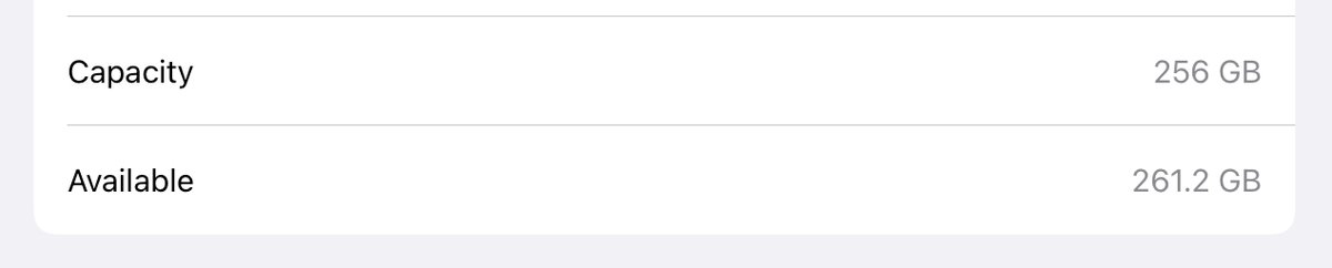 Phew! And I thought I was low on storage on my iPad