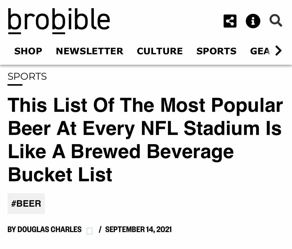 Breaking news! According to a study by <a href="/usatoday/">USA TODAY</a> &amp; <a href="/untappd/">Untappd</a> Slap Fight is the #1 beer for game days at the Mercedes-Benz Stadium! 

Thanks ATL, we ❤️ you back.
brobible.com/sports/article…