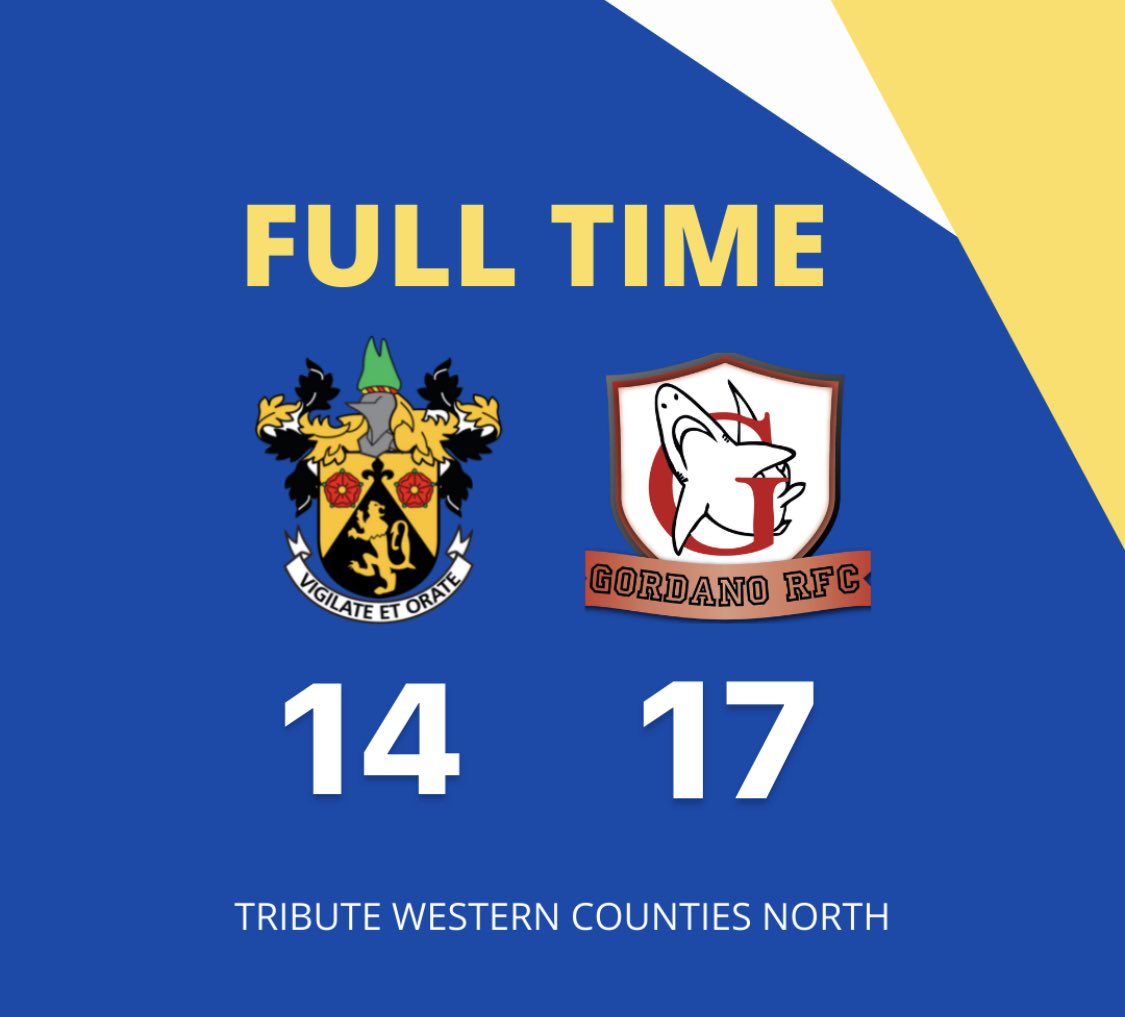 A fierce and physical local derby at The Vale, with the visitors just edging it. 😤

Well played, <a href="/GordanoRFC/">Gordano RFC</a> 🤝