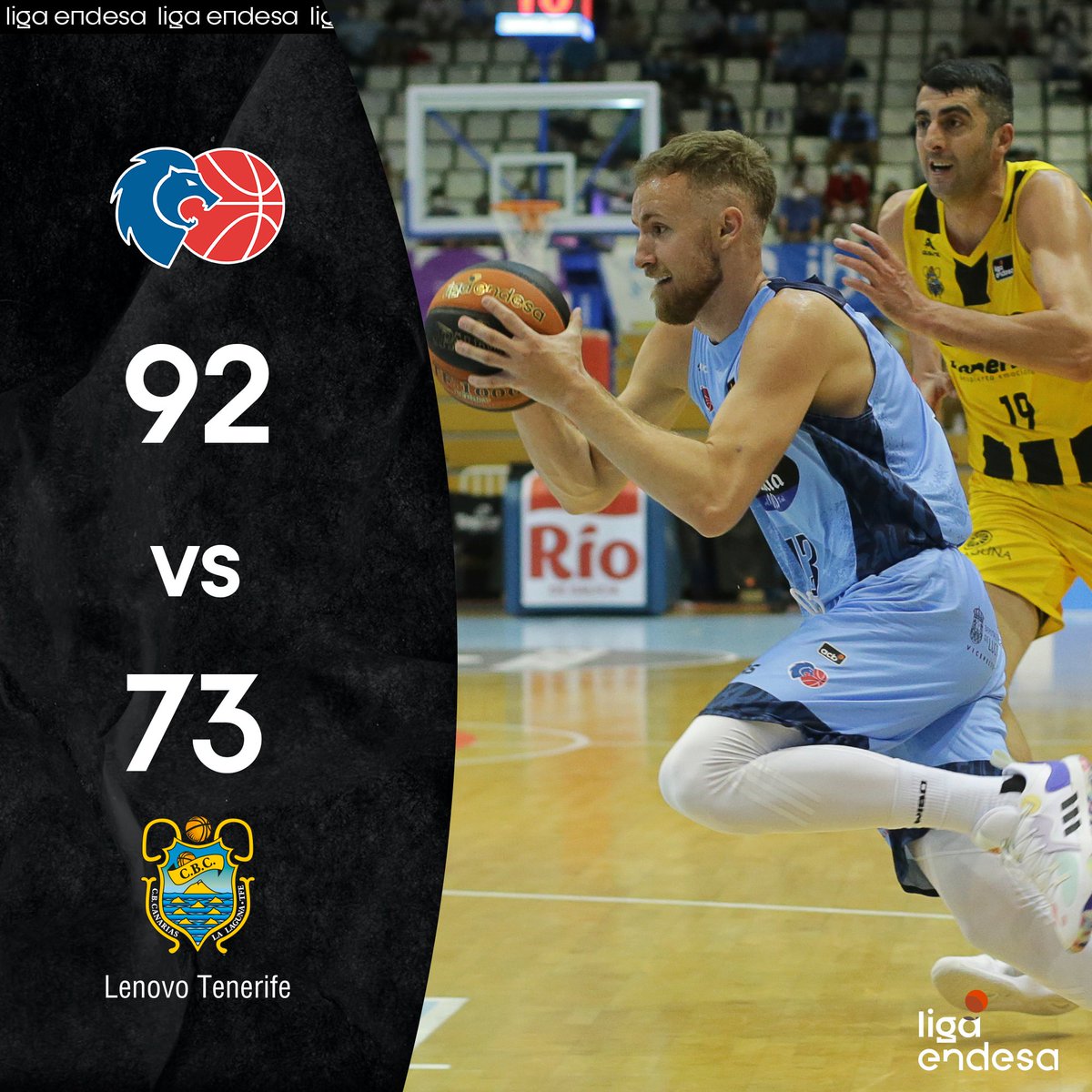 ACBCOM's tweet photo. El Río @CBBreogan estrena con una amplia victoria ante Lenovo @CB1939Canarias (92-73) su nueva etapa en la competición.

#LigaEndesa https://t.co/T8wikY8A7T