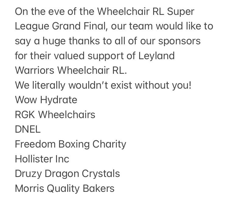 Leyland Warriors tweet media