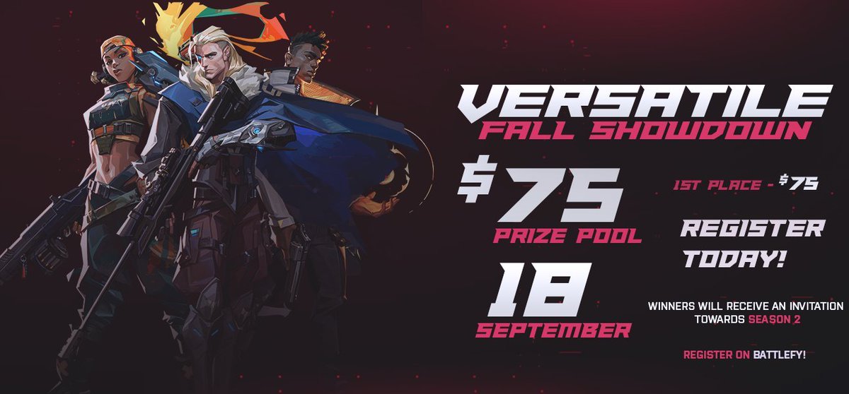 VersatileTM's tweet image. Hey everyone! Quick announcement!
Tonight's Fall Showdown is being moved to tomorrow!

Tune in @ 3pm EST tomorrow on Twitch.tv/VersatileTM  to see the first ever Versatile Fall Showdown!