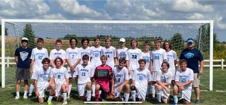 Congrats to the JV Soccer Panthers on their 1st place finish at the CM JV tournament!
3 straight wins to earn the title:
4-1 over Freeburg 
6-0 over EAWR
1-0 over CM 
With under a minute to go, game winner by Kribs (assist by Herkert)
Several game saving stops by keeper Wargo