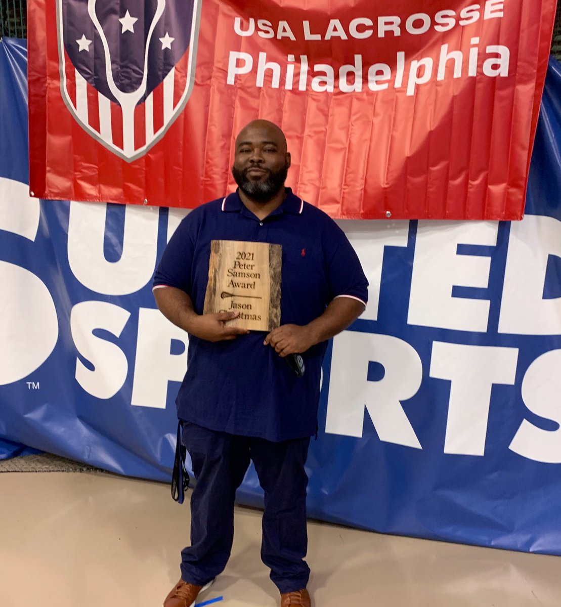 Congrats to Jason Christmas for being honored as the 2021 and inaugural Peter Samson Award winner for leadership at the PLA Eastern PA Lacrosse Hall of Fame Celebration <a href="/THEDUKESLC/">THE DUKES (PA.) LC</a>