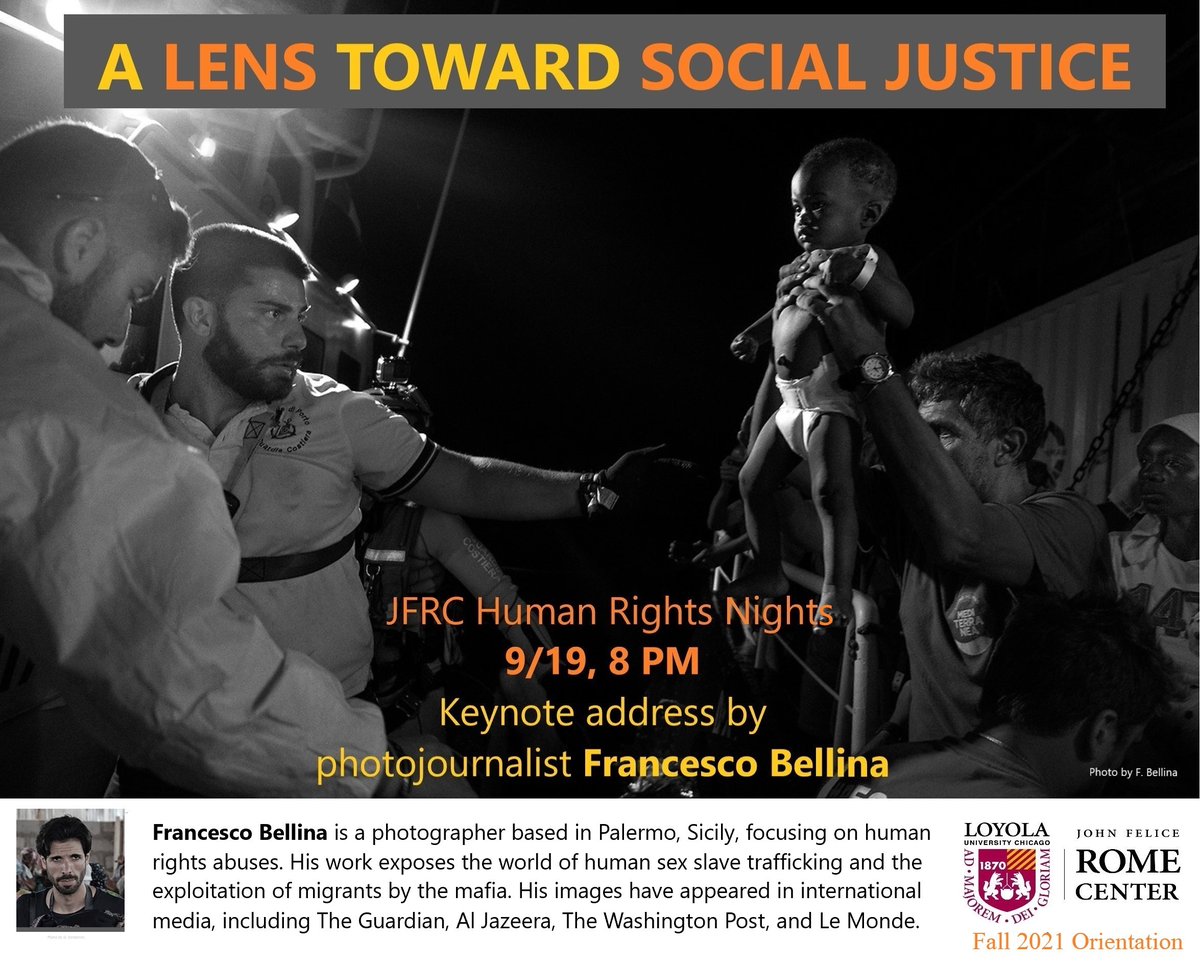 We look forward to photojournalist Francesco Bellina's #JFRC Human Rights Night keynote address, "A Lens Toward Social Justice". Bellina's work has appeared in major international media, raising social consciousness in Italy and beyond.