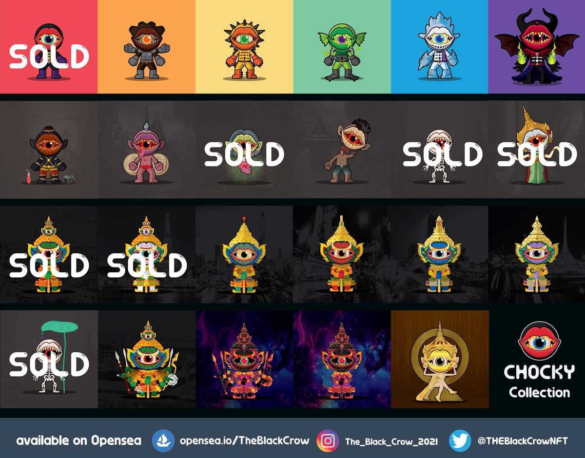 THEBlackCrowNFT's tweet image. 🚨Chocky Collection 🚨
⚡️ 0.008-0.04 ETH⚡️ 
Common 18 , Special 6 ❤
My roadmap is in the comment!!!!!!!! 
🌊: opensea.io/collection/cho…
👄 discord.gg/v6zPcqGJ
#NFTCommunity #nftcollector #NFTs #opensea #NFT #nftcollector #nftcollectors #NFTcollection #nftart