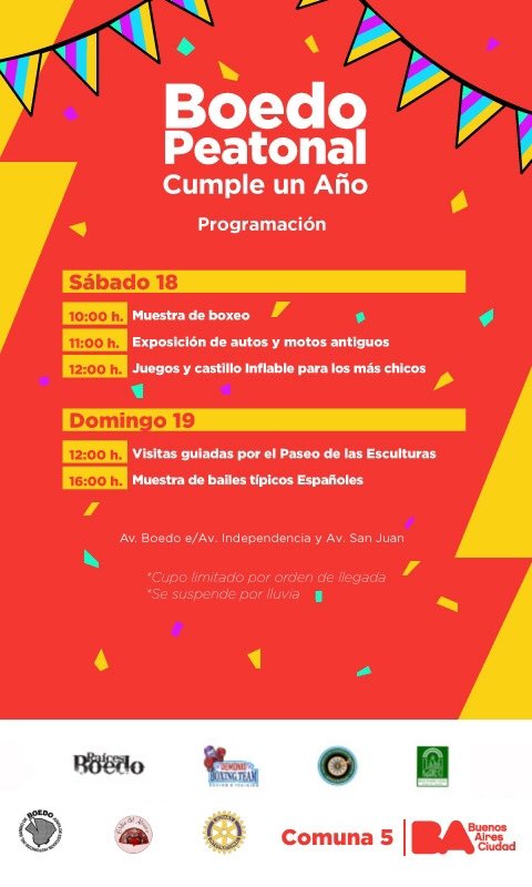 🎂 Celebramos el primer año compartiendo Boedo Peatonal con los vecinos

#boedo #boedopeatonal #peatonalboedo #peatonaldeboedo #boedoargentina #barriodeboedo #boedopeatonalfinesdesemana #boedomibarrio