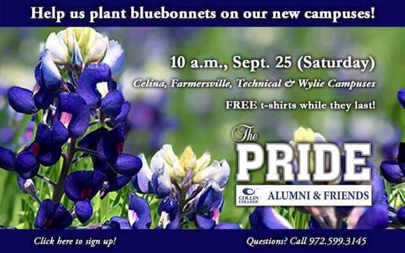 MSertner's tweet image. Mark your calendars! Saturday, September 25th, we'll be planting bluebonnets at four of our newest campuses! Be sure to register so you can get your free t-shirt and alumni pin. Feel free to bring the family or friends! We can't wait to see you! surveymonkey.com/r/2DPWD5G
