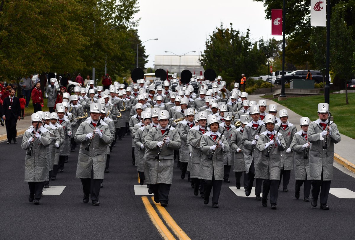 Wonder how many instruments are in each <a href="/WSUCMB/">WSU Marching Band</a> section this year? Piccolo – 19, Clarinet – 12, Alto Sax – 15, Tenor Sax – 13, Mellophone – 13, Trumpet – 25, Trombone – 18, Baritone – 6, Sousaphone – 8, Drumline - 28 marchingband.wsu.edu 🐾🥁 #WSU #GoCougs