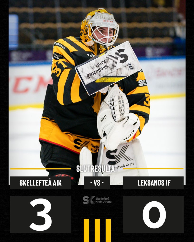 SVARTGUL SEGER!
Tre mål framåt &amp; tre poäng på kontot. Strauss en jätte i debuten.

Tack till alla som hejade fram oss ikväll. Nästa hemmamatch får vi fylla arenan! 🖤💛

#SkeAIK