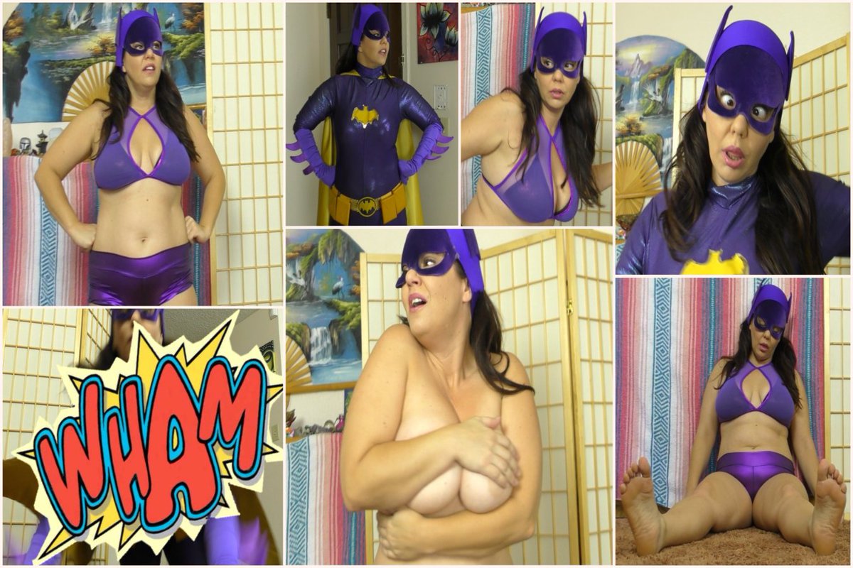 TracyTheTiger's tweet photo. If anyone's been missing some classic #Batgirl action, I just posted a new video!!! It's full of campy traps, cross eyed silly face ko's, cartoon sound effects & graphics, costume removal and an embarrassed naked #BatTracy! https://t.co/M2knkzekVj https://t.co/HrtbNyMEeO
