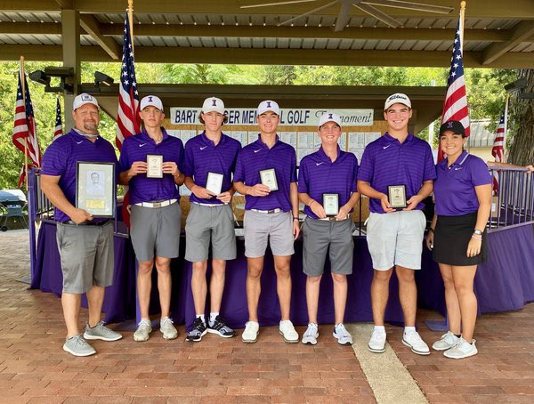 IHSKnightsGolf's tweet photo. The Knights faught hard down the stretch and finished 4 strokes better than yesterday to shot a 304 and a total of 919 to Win the Consolation Bracket of the Bart Granger Tournament. #grinding #Goknights @Friscoisdsports https://t.co/K8cMYr923u
