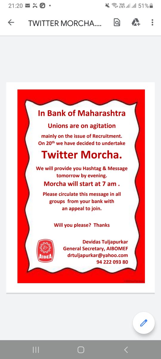 Twitter morcha  ...
