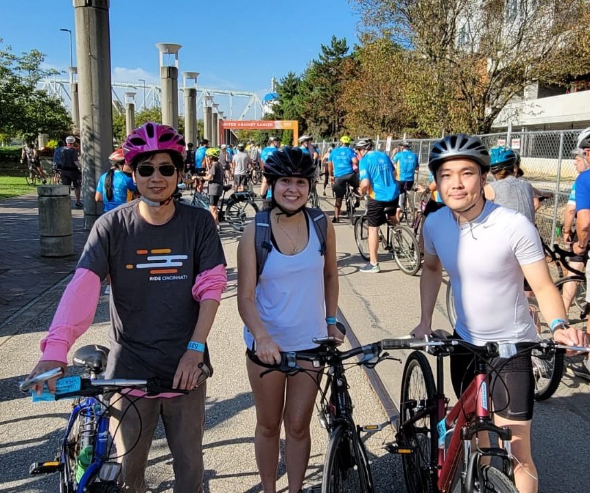 aridkrosser's tweet photo. From grad student to professor, we are all #UnitedAgainstCancer @RideCincinnati  @uc_ccb https://t.co/P62L4Uzmk0