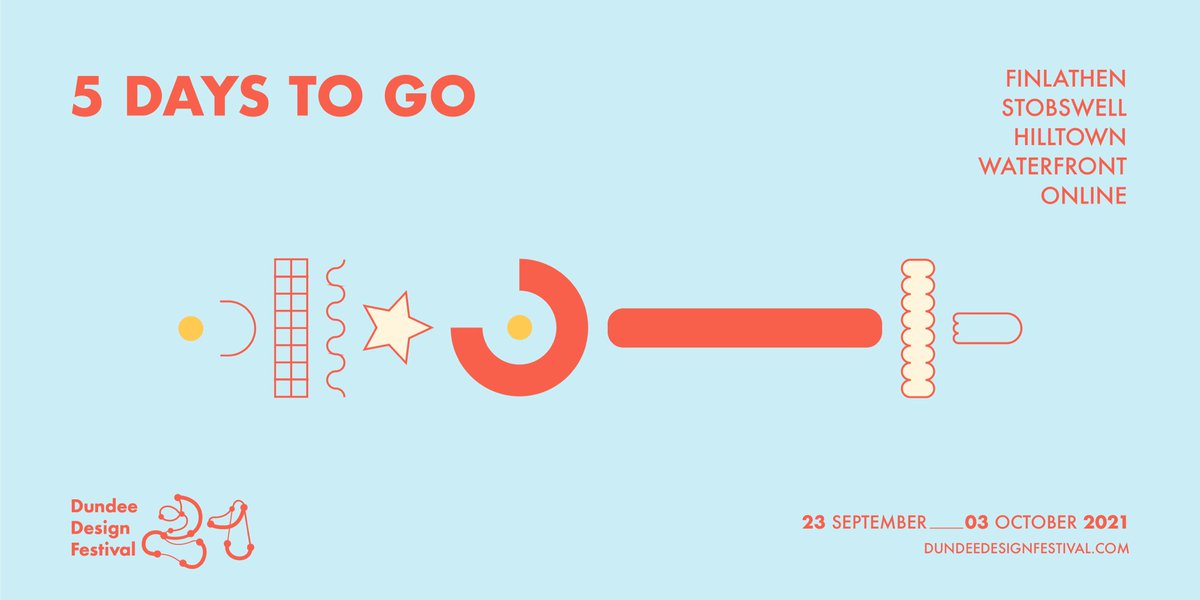 dnd_designfest's tweet photo. 5 days to go until the start of Dundee Design Festival 2021.

Visit our 4 Design Houses located across Dundee and browse the online house full of interesting content! 

23 September — 03 October 

#everywheredesign https://t.co/DjEoORQI6v