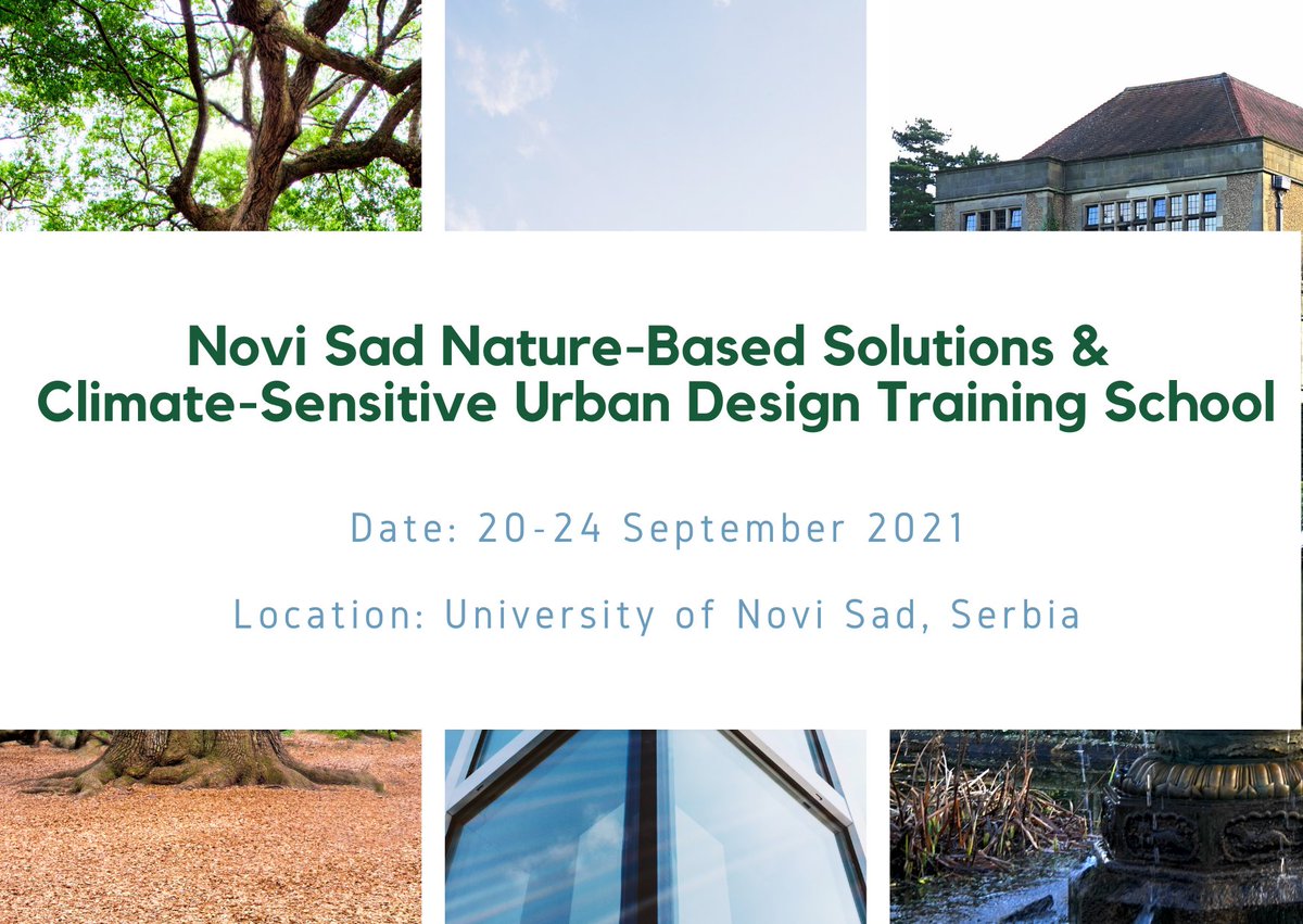 2⃣ days are left until the start of the 1st edition of the Novi Sad Nature-Based Solutions &amp; Climate-Sensitive Urban Design training school supported by the <a href="/circular_cityeu/">Circular City</a> and <a href="/IAUrbanClimate/">International Association for Urban Climate</a>!

We have 4⃣0⃣participants from 2⃣2⃣countries! 

Programme: cutt.ly/xEoV1IV
