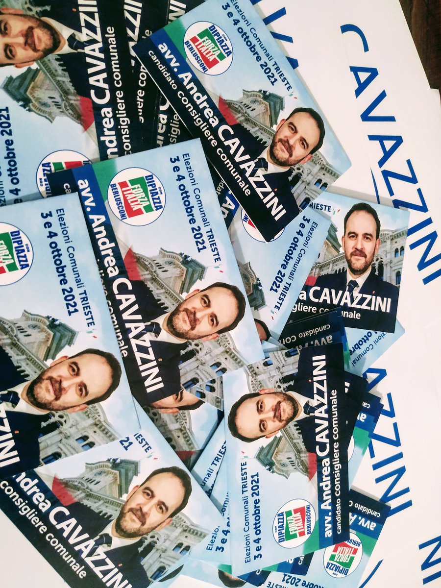 Trieste 3&amp;4 ottobre 
Accanto al simbolo di Forza Italia scrivi Cavazzini