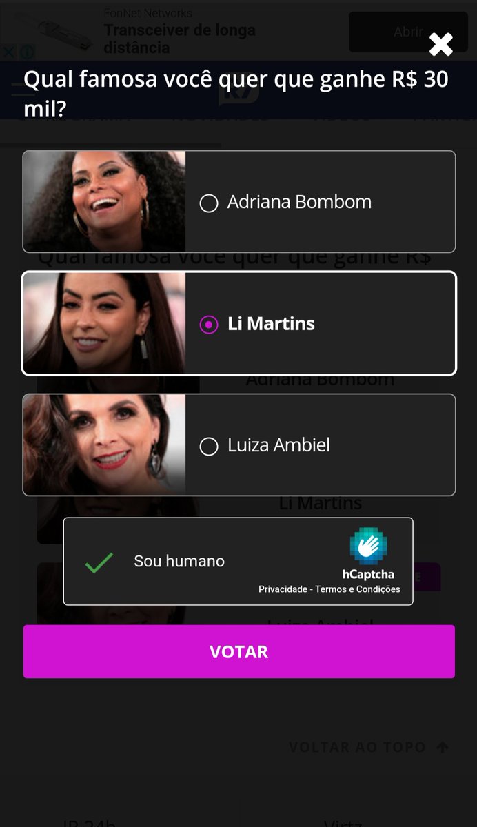 Eai Rougers, já votaram hoje???

Correm pro R7 e votem muito! A reta final da votação está chegando!! 

recordtv.r7.com/hora-do-faro/f…

#LiMartins #TeamLiMartins #FamosasEmApuros #HorasoFaro 
<a href="/LissahMartins/">Li Martins 🦄</a>