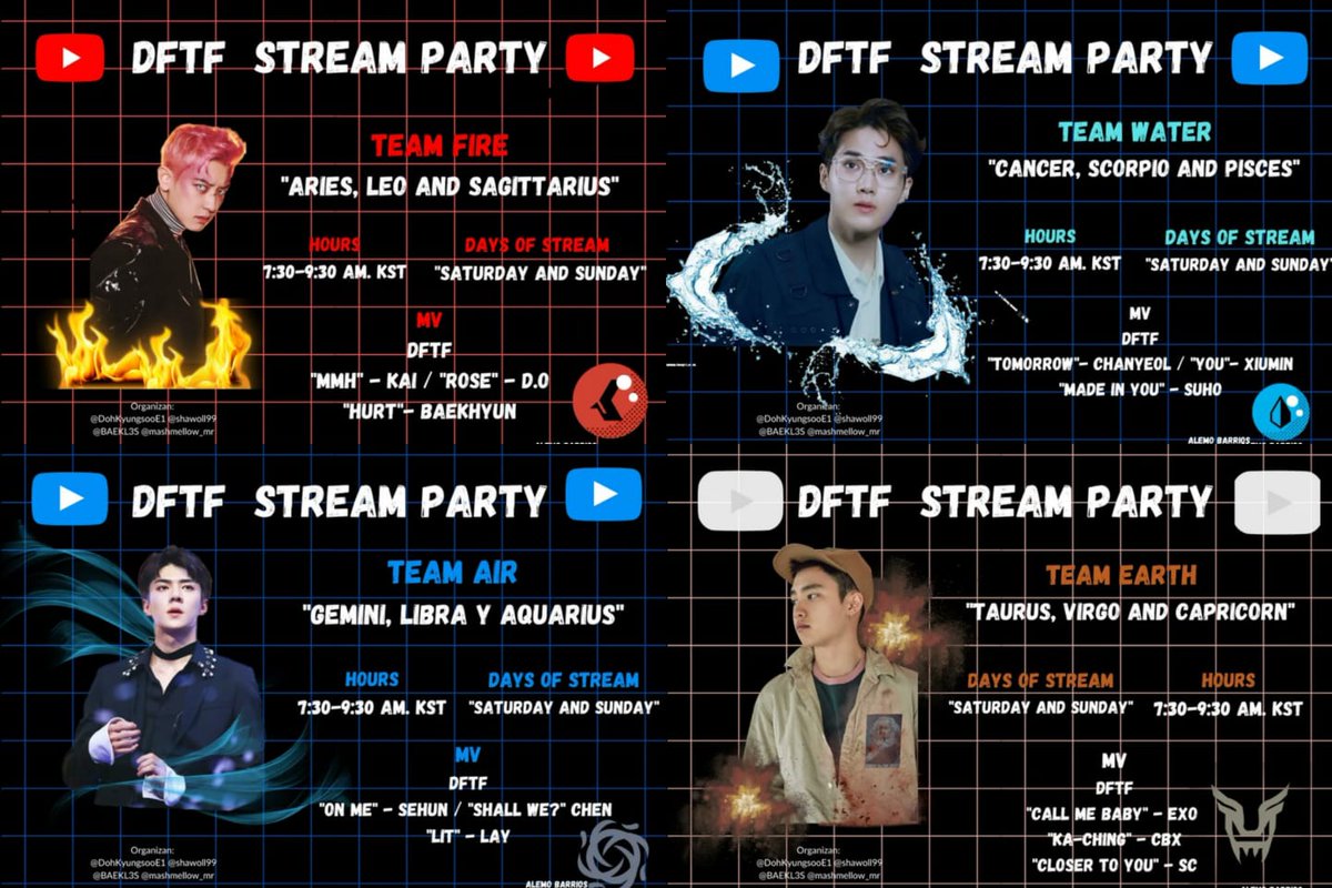 16Laucia's tweet photo. Hi EXOL, let's join the party streaming MV DFTF, We have to work together for EXO
TEAM ACCORDING TO YOUR ZODIAC AND TIME ACCORDING TO YOUR TEAM HELP SPREAD TO OTHER EXOL GC + EVIDENCE SS CAN SEND TO TWITTER USING HASTAG DFTF + TAG WIRAWAN AT
#DONT_FIGHT_THE_FEELING @weareoneEXO https://t.co/mexQpD3mkc