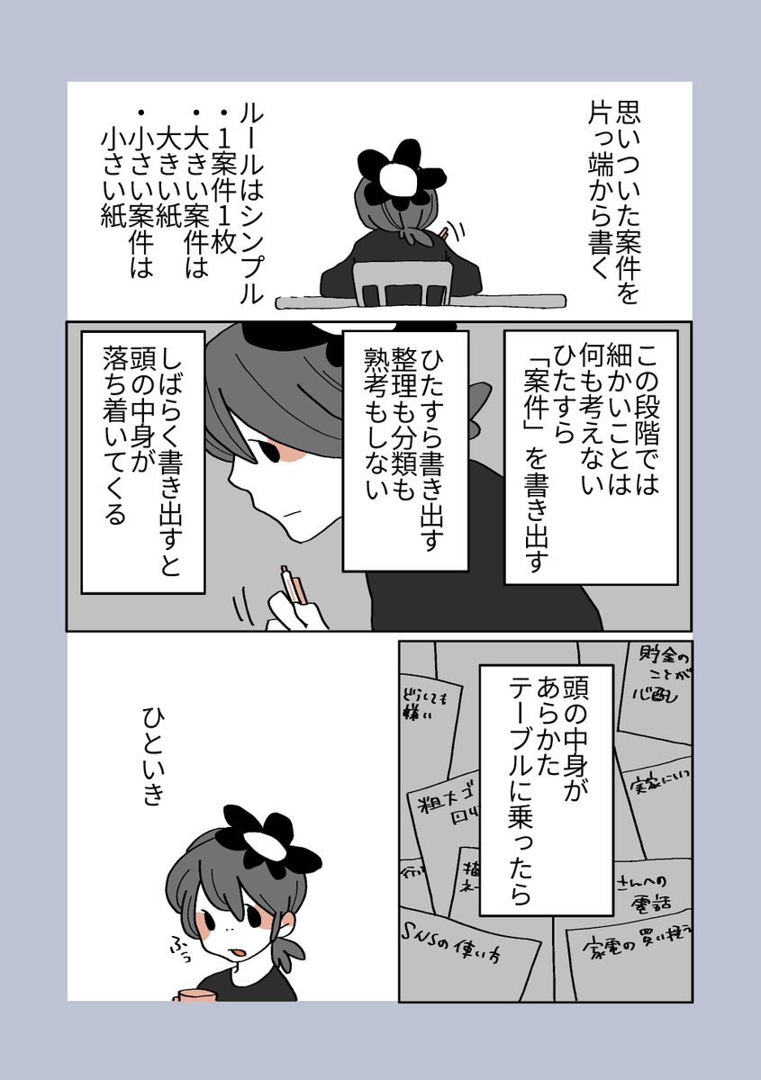 【頭がぱつぱつになって、手も足も出なくなってしまった時の話】(1/2)

「悩みの解消」より手前の、「脳のキャパオーバー解決」のお話です。
#漫画 #漫画が読めるハッシュタグ 