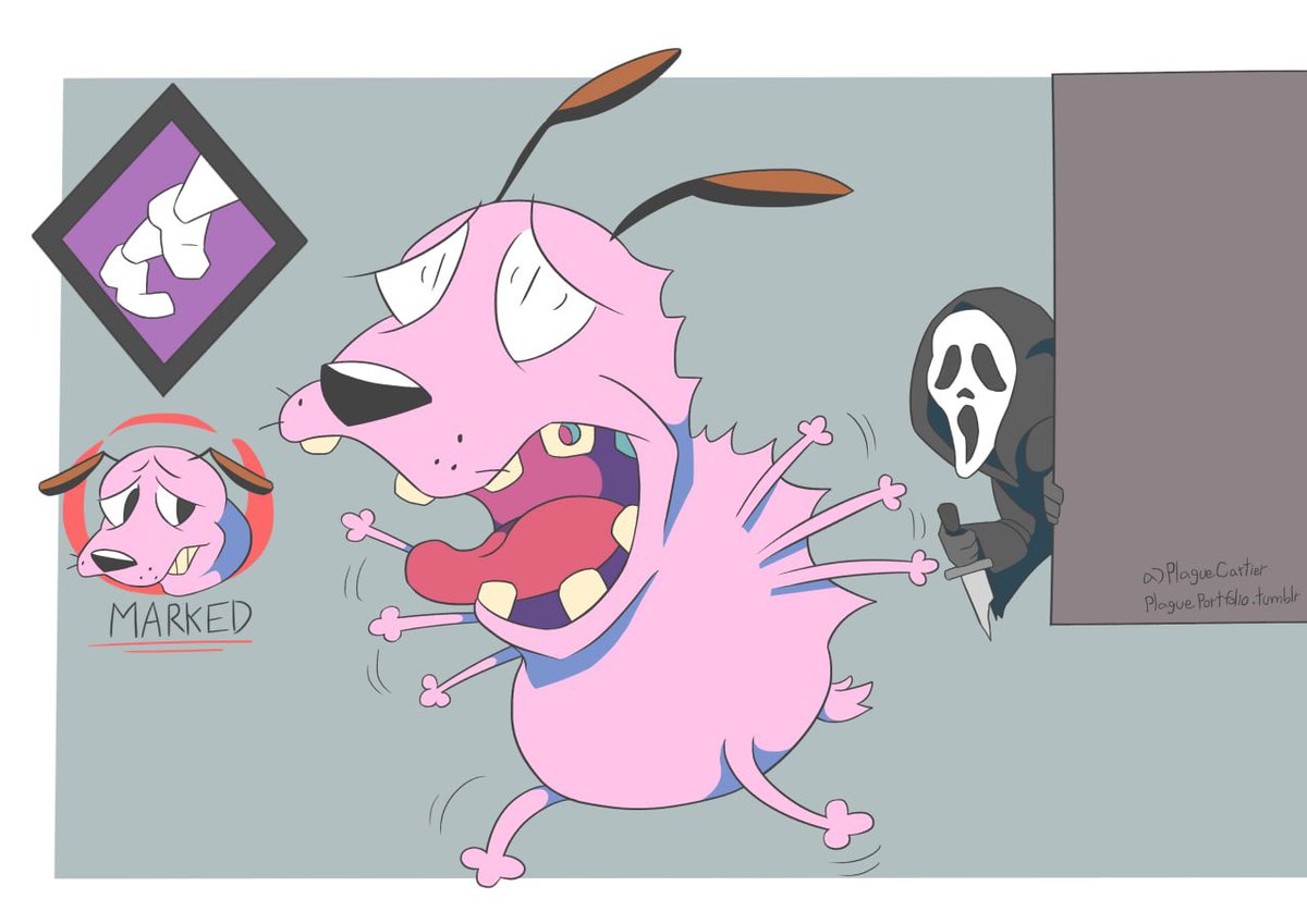 peskylilshrew's tweet photo. #DeadbyDaylight #Fanart 
Been rewatching Courage lately and I think about him sometimes whenever I play dbd!🔪🫀 https://t.co/AZsIgKFFXF