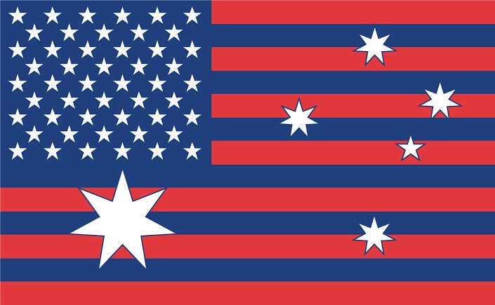 Scott Morrison redesigns the Aussie flag! 

#TossTheTosser #DecolonizeThisPlace