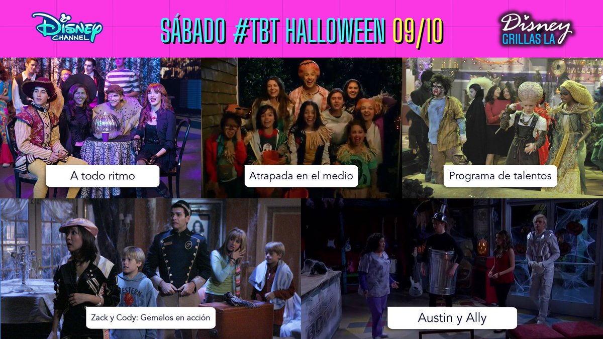 mundodymas's tweet photo. #Sustoctubre Mañana es sábado #TBT de Halloween en Disney Channel LA. No te pierdas:
✅ #ATodoRitmo
✅ #AtrapadaEnElMedio
✅ #ProgramaDeTalentos
✅ #ZackYCody: Gemelos en acción
✅ #AustinYAlly
🇵🇪 12pm
🇦🇷🇨🇱🇲🇽🇨🇴🇧🇷 2pm
🇻🇪 3pm https://t.co/USoD0gwi54