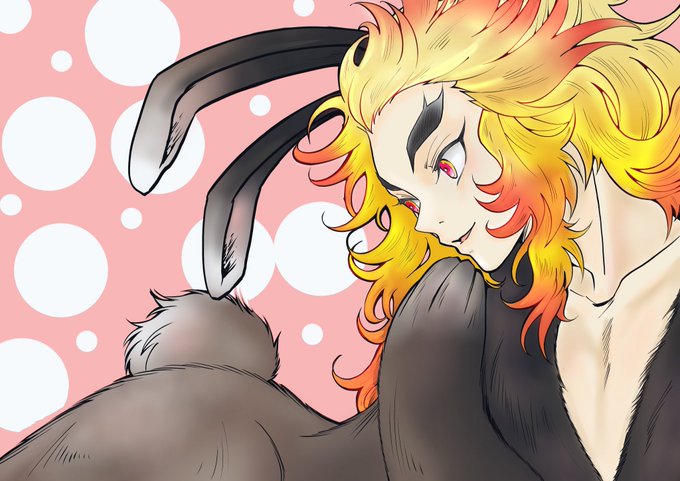 まきちん😸さんがTwitterに投稿した煉獄杏寿郎(鬼滅の刃)のイラスト。