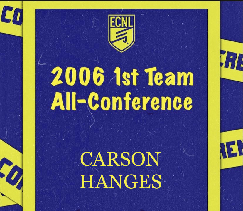 CarsonHanges's tweet image. Appreciative to be named an @ECNLboys 1st Team All-Conference selection for the Southeast conference. @ConcordeSoccer