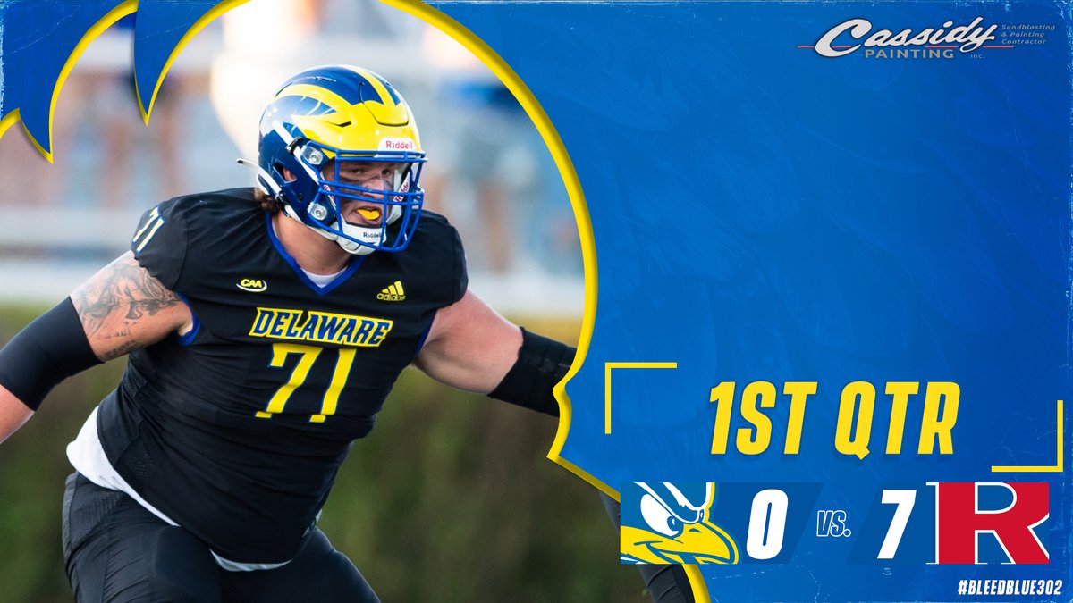 Delaware_FB's tweet photo. End of 1st Qtr: Rutgers 7, #BlueHens 0 https://t.co/Q7cJF8sMDp