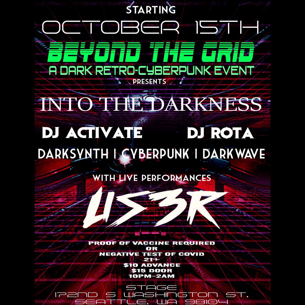 New Darksynth / Cyberpunk event in Seattle! Tickets: eventbrite.com/e/beyond-the-g…