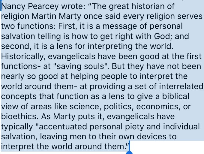 tendaichitsike's tweet photo. Thinking about how this quote👇from @NancyRPearcey has impacted the church as i prep to speak on Colossians 2:8 @ENGrahamstown tomorrow. https://t.co/Fd1ge7opa2