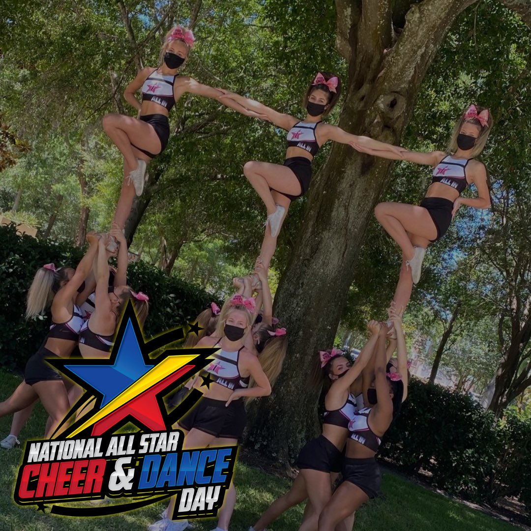 teamilcheer's tweet photo. 𝗛𝗮𝗽𝗽𝘆 𝗡𝗮𝘁𝗶𝗼𝗻𝗮𝗹 𝗔𝗹𝗹 𝗦𝘁𝗮𝗿 𝗖𝗵𝗲𝗲𝗿 &amp; 𝗗𝗮𝗻𝗰𝗲 𝗗𝗮𝘆! We are so grateful for the lessons &amp; friendships that the sport of all star cheer has given us. ❤️💙💛 #NASCDD2021 https://t.co/gJs8Y1sOCE