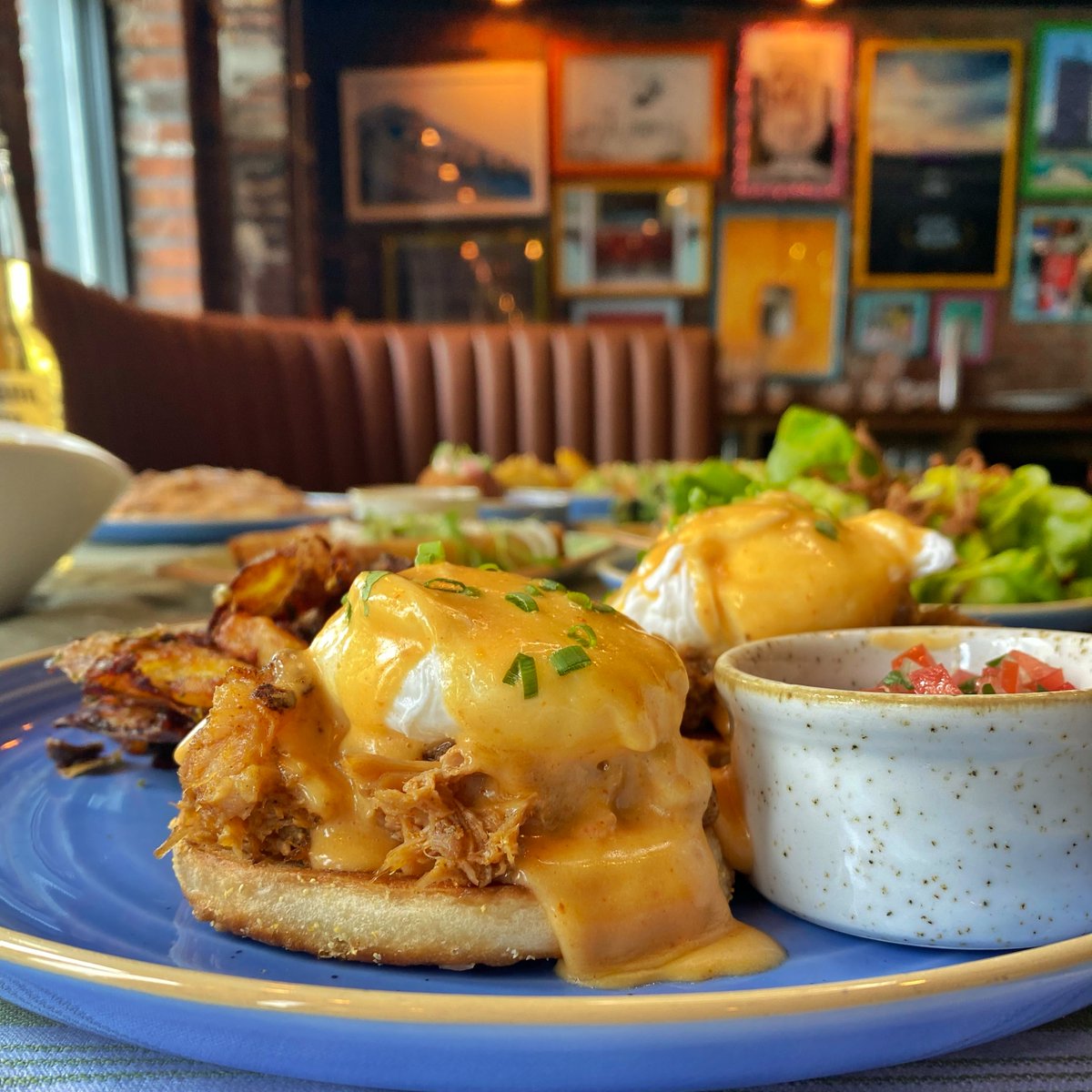 Tomorrow's forecast: 100% chance of BRUNCH on the patio! ☀️ 
Don't forget to join us for our LEGS &amp; EGSS Drag brunch show tomorrow 9.26! Link in bio to secure your reservation #VivaLaBrunch