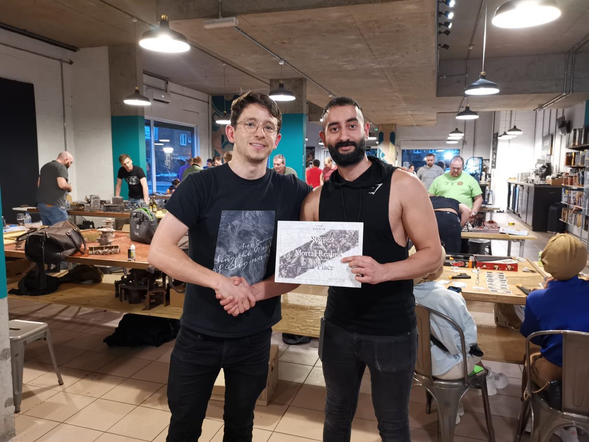 Niconarwhal's tweet photo. Congratulations to South London Legionaries @MGouldesbrough and #Obaid for 1st and 2nd at War in the Mortal Realms earlier today! @sthlondonlegion @HughWyeth @scrubyandwells @johncpfcburgess @CV_Consigliere @BadMoonCafe2 https://t.co/MxofkGSrrs