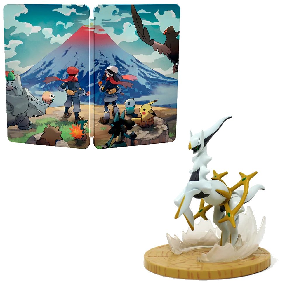 The Pre Order Of Pokemon Legends Arceus On Amazon Uk Will Include A Figure Of The Game S Pokeball And A Steelbox And With The Game Uk Pre Order Includes An Arceus Figure And Also