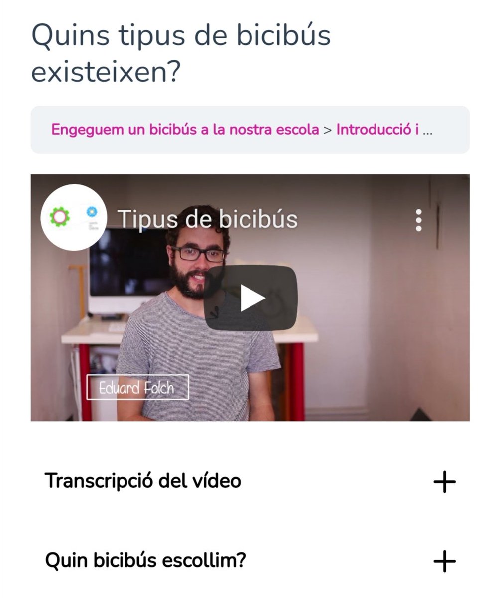 ⚡ Posem en marxa la plataforma online des d'on us ajudarem a posar en marxa un bicibús a la vostra escola! formacio.bicibus.cat

🔭 Guia amb totes les passes
📺 Vídeos explicatius
📚 Materials de suport 
🎉 Accés lliure per a les AFES