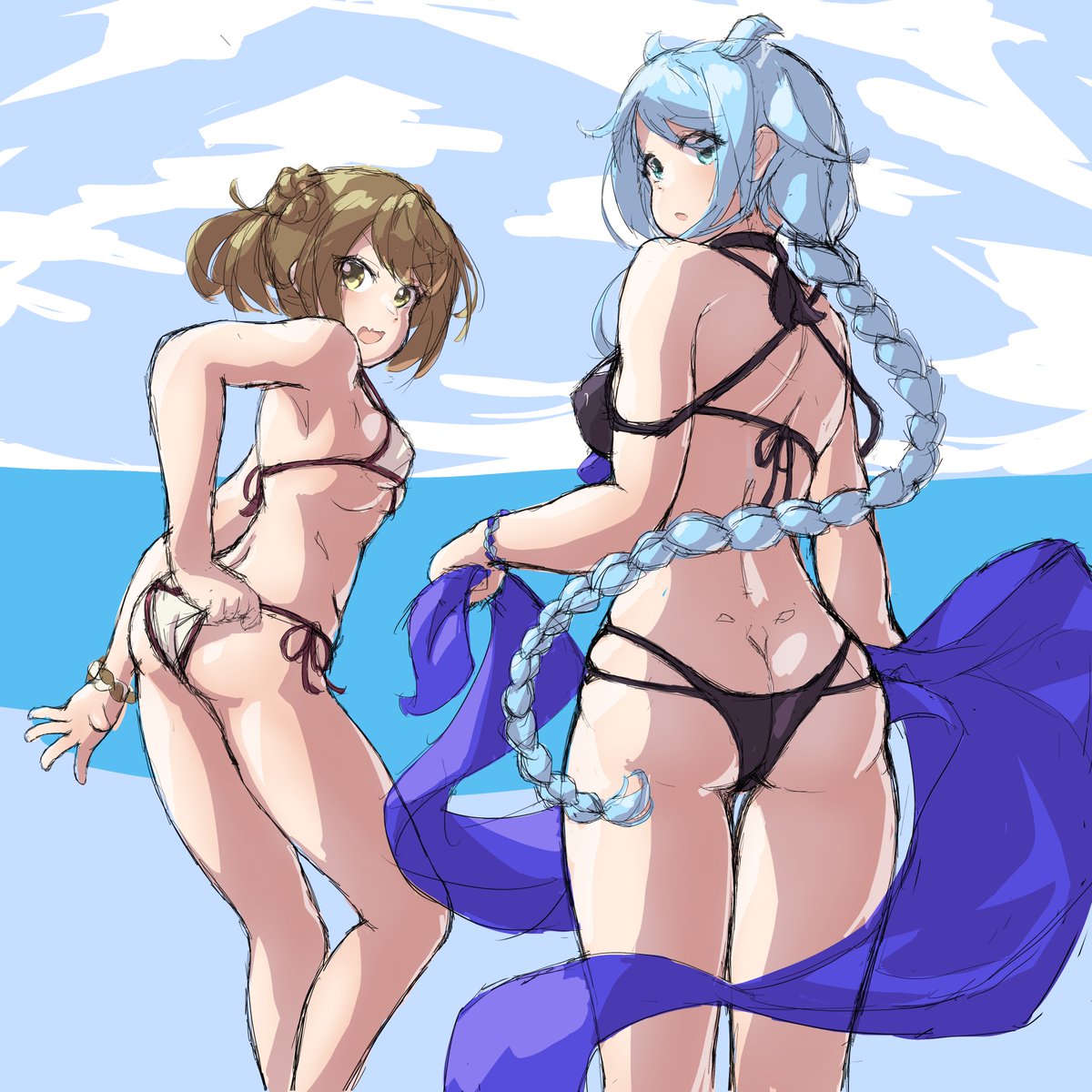 #このタグを見た人はラフ画とその完成絵を見せる
カラーラフが大事 